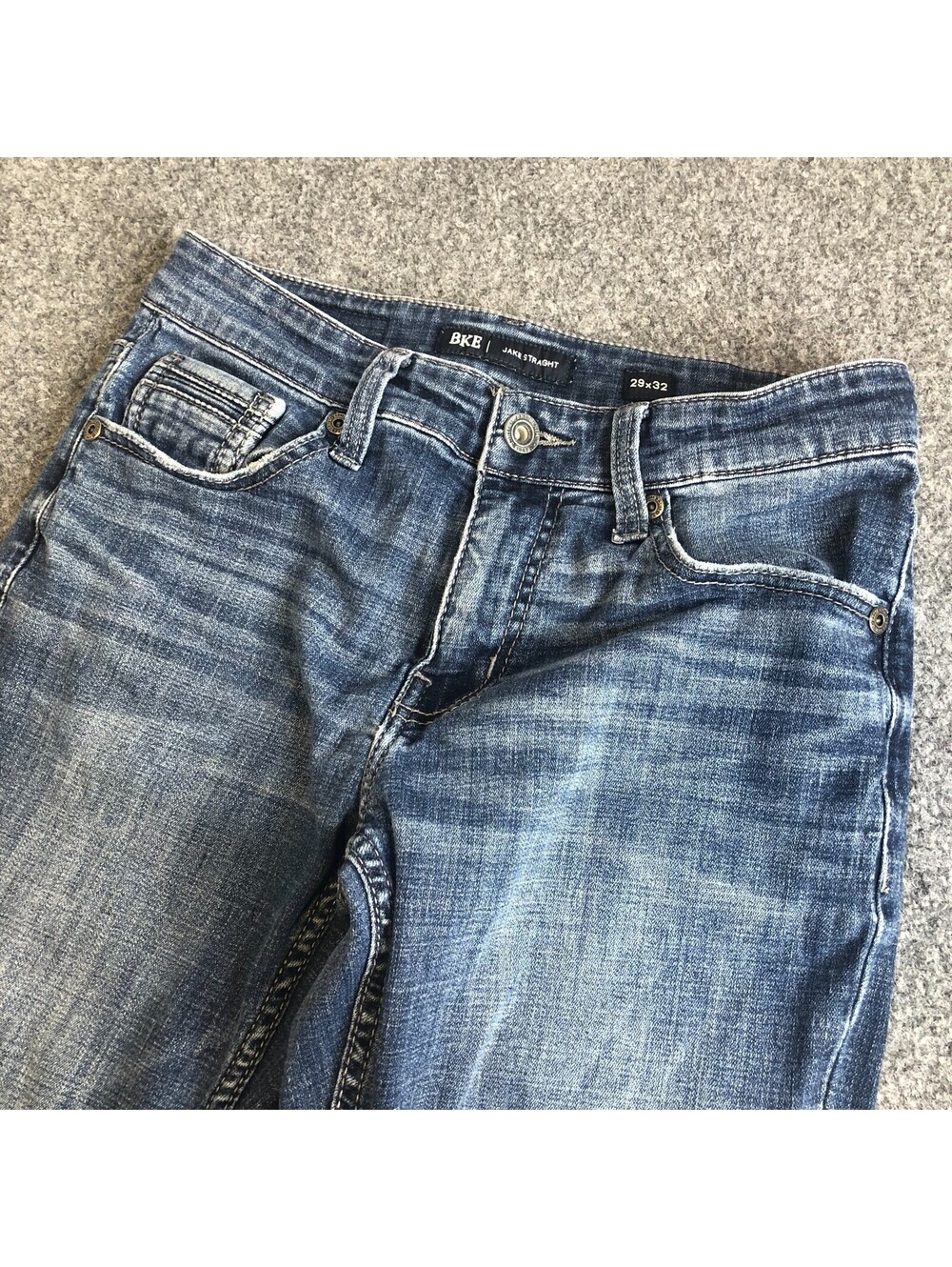 BKE Jake Straight Jeans Mens 29x31 Blue Medium Wash Mid Rise Stretch Denim